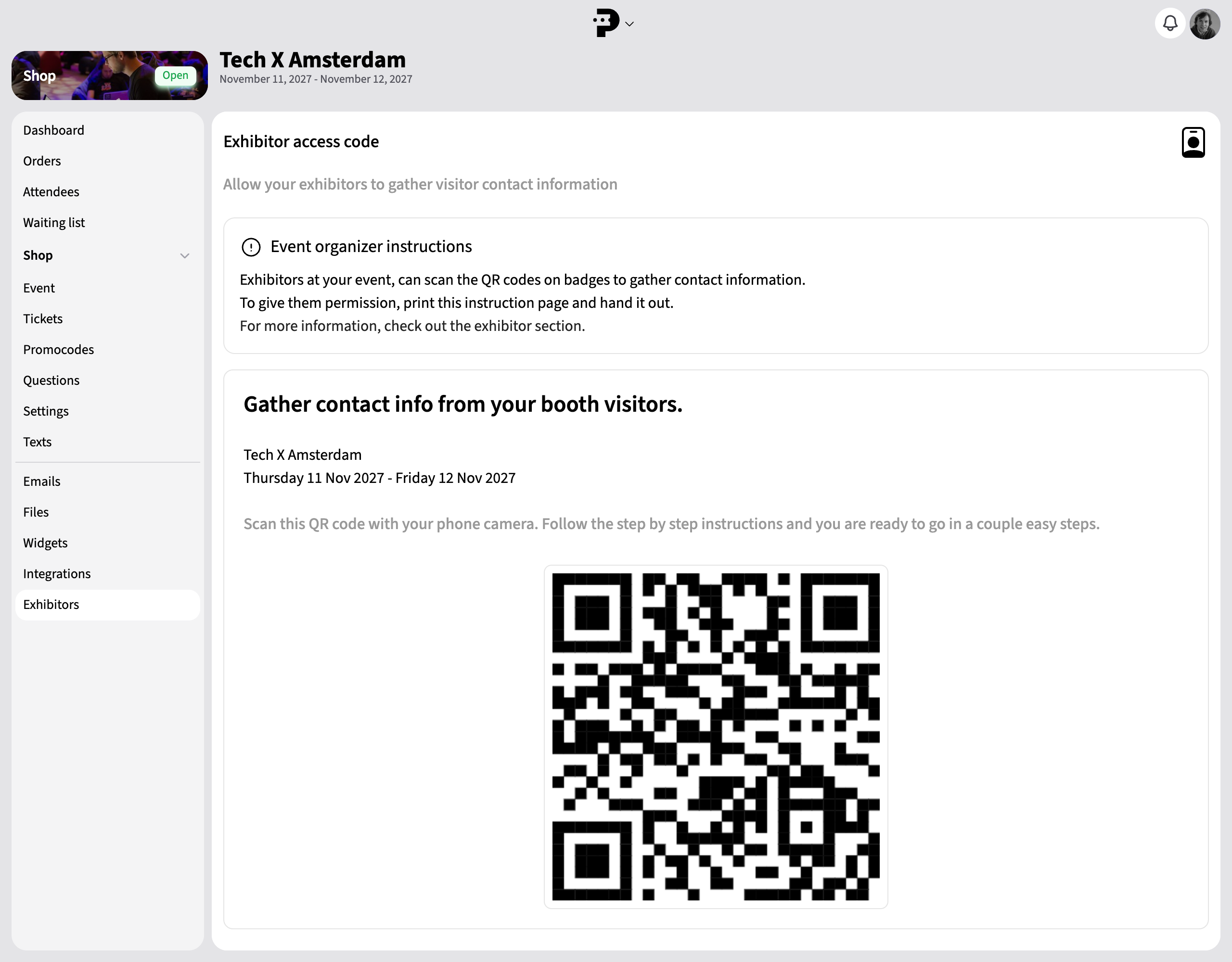 Scan besøgende ved din stand