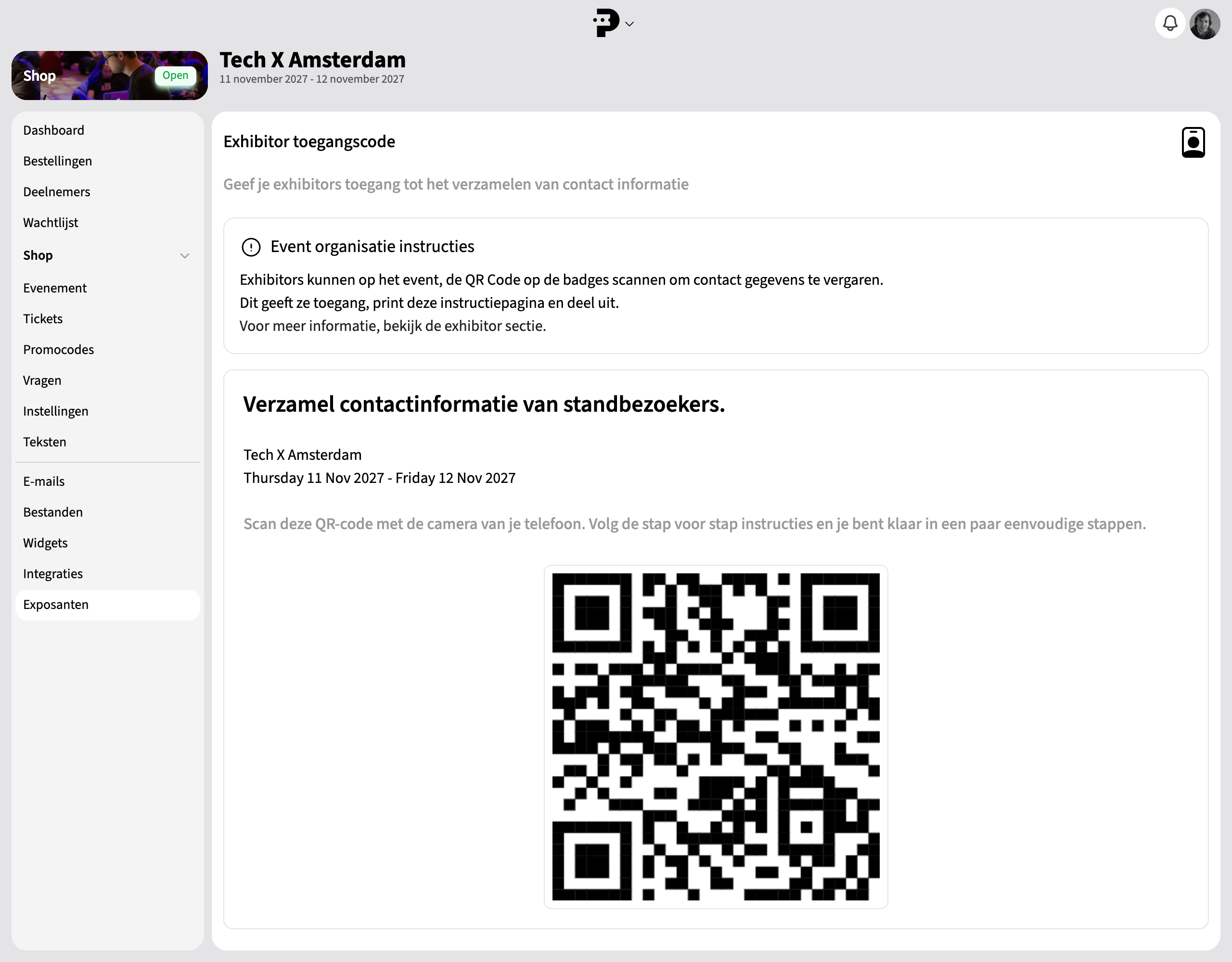 Scan bezoekers bij je stand