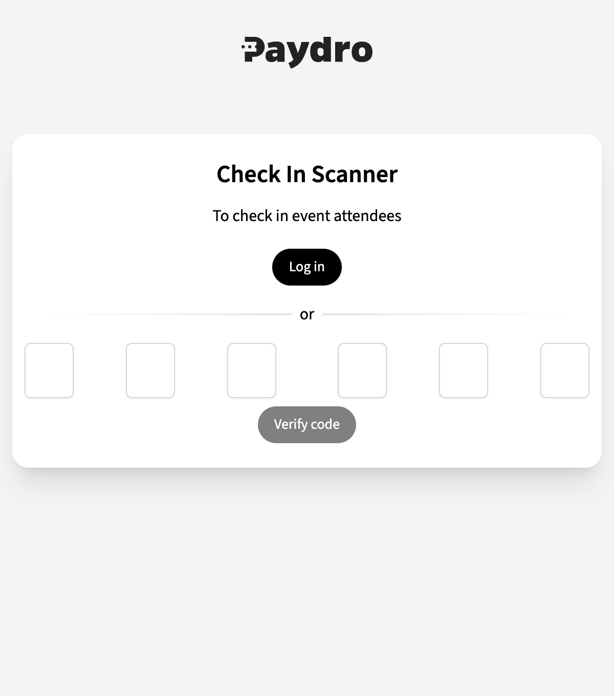 Check in without an account