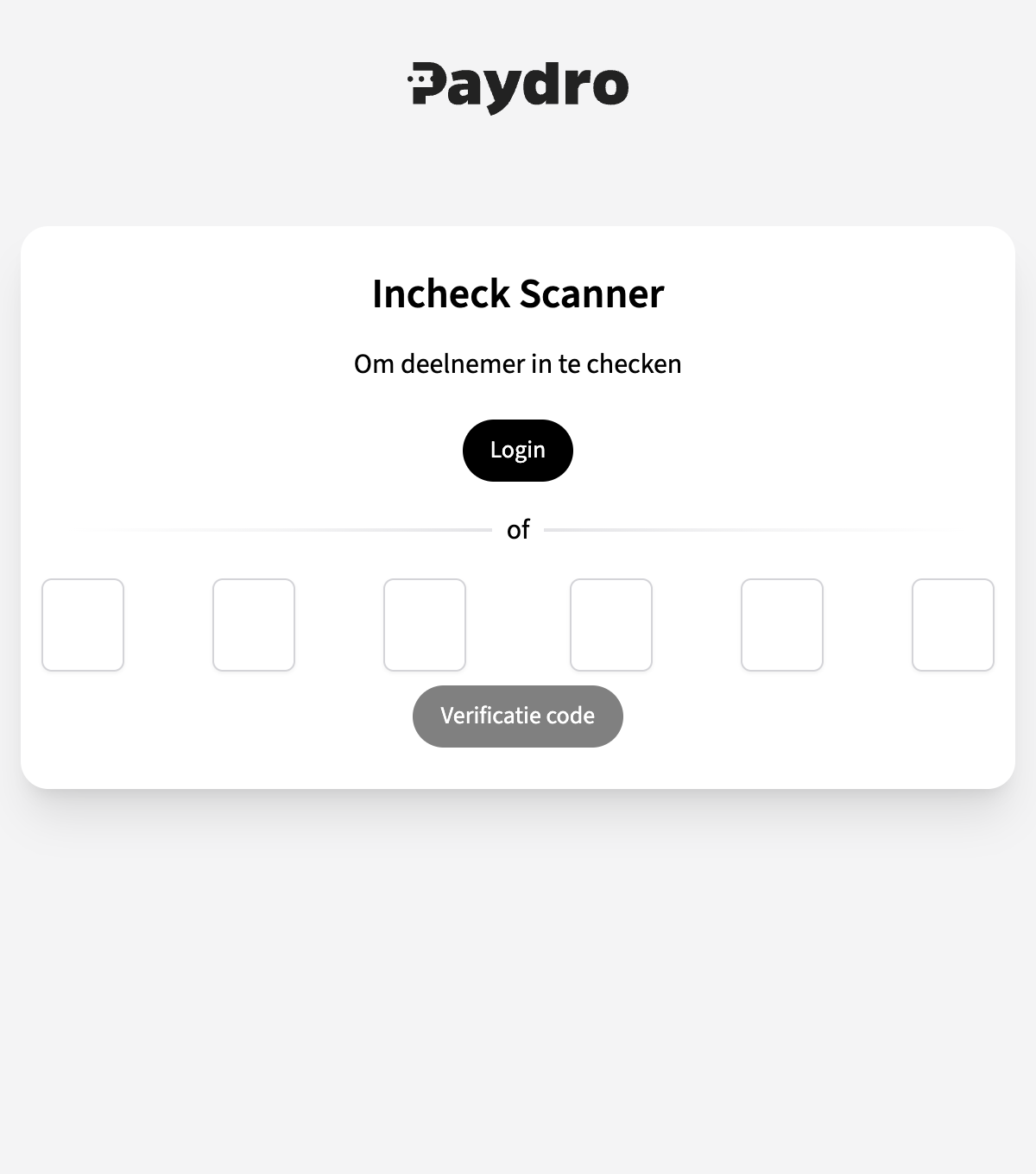 Inchecken zonder account