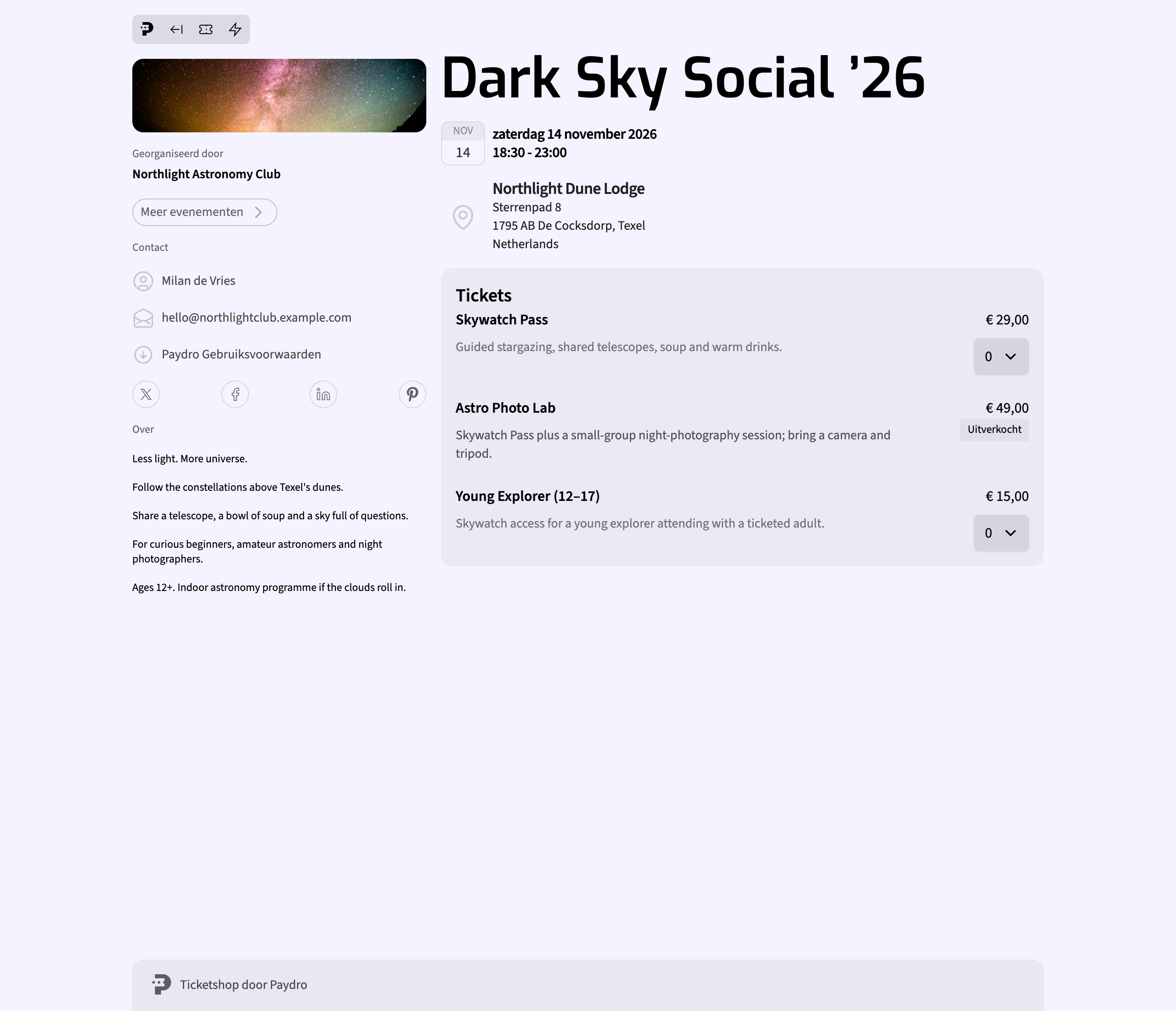 Dark Sky Social ’26