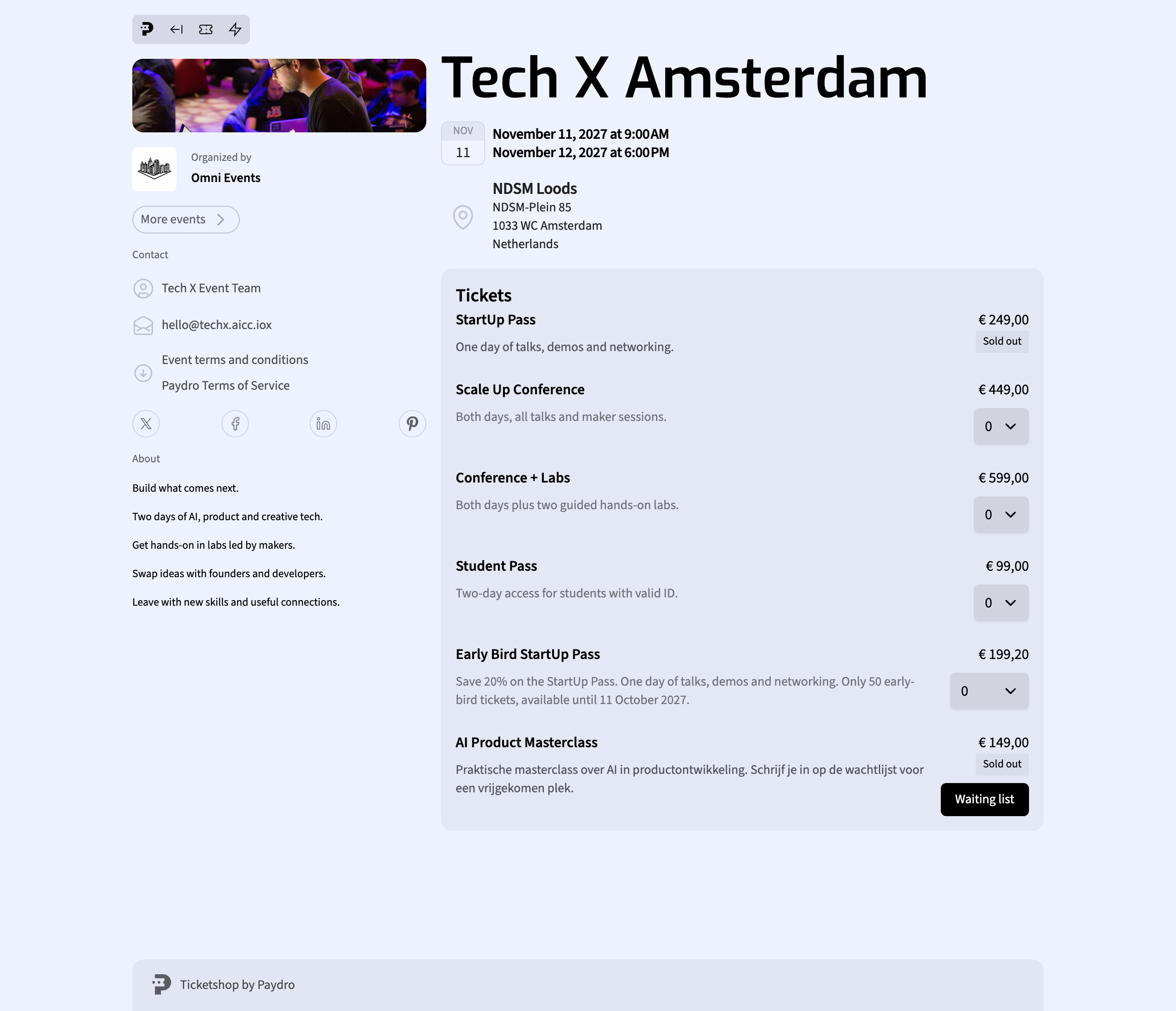 Tech X Amsterdam
