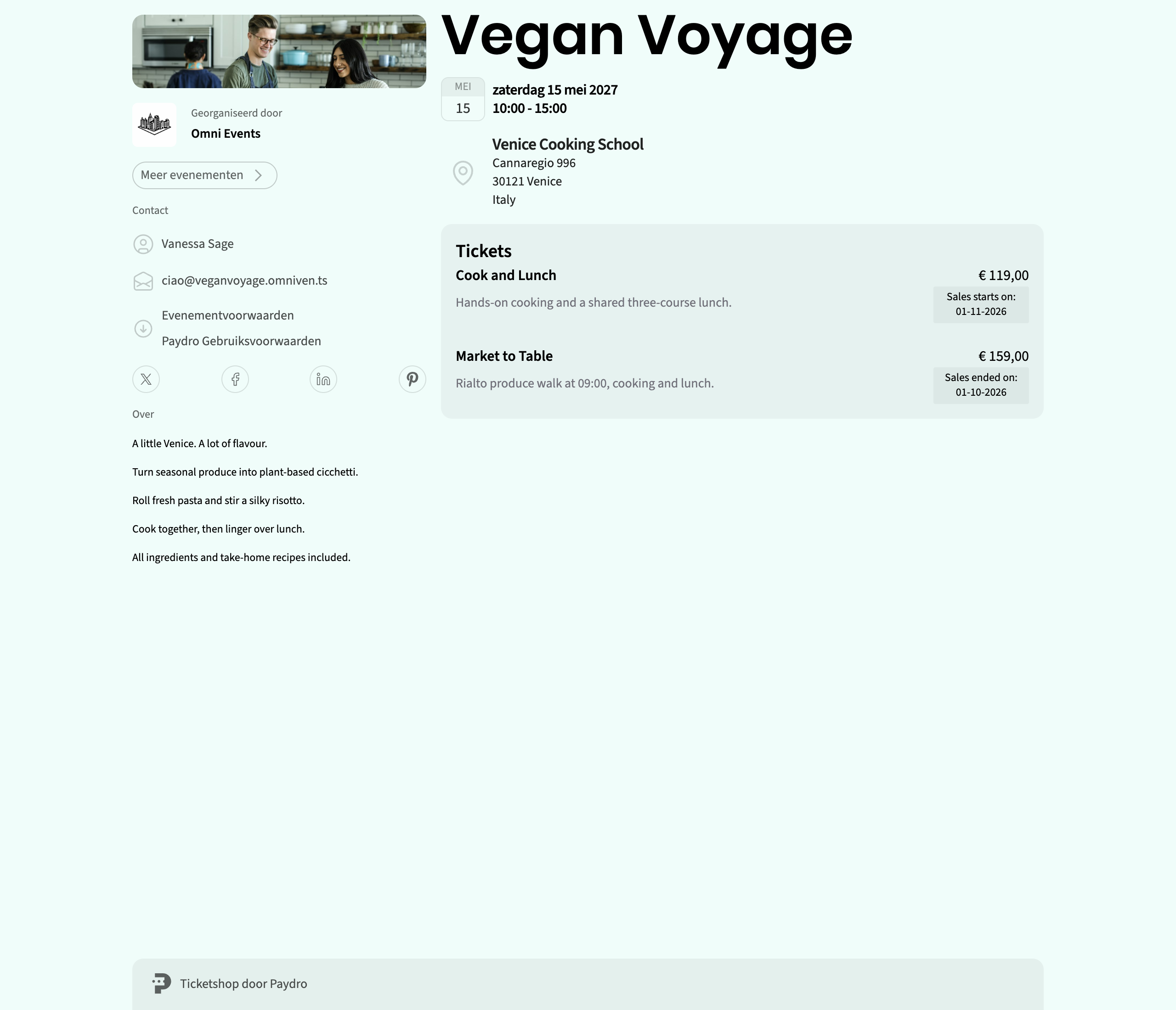 In de ticketshop voor en na de verkoopperiode
